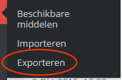 export-knop